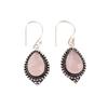 Rose Quartz Gemstone Earrings925 Sterling Silver Handmade Jewelry Christmas Gift EE-164-27