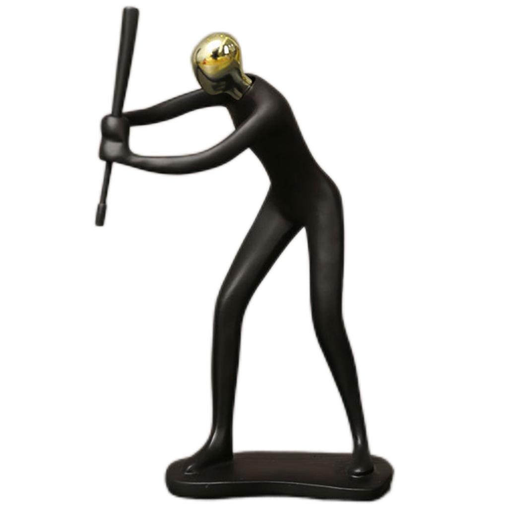 Modern Abstract Craft Resin Athlete Statue Sport Figure Figurine Elegant Sport Theme Sculpture Office Home Living Room Decor