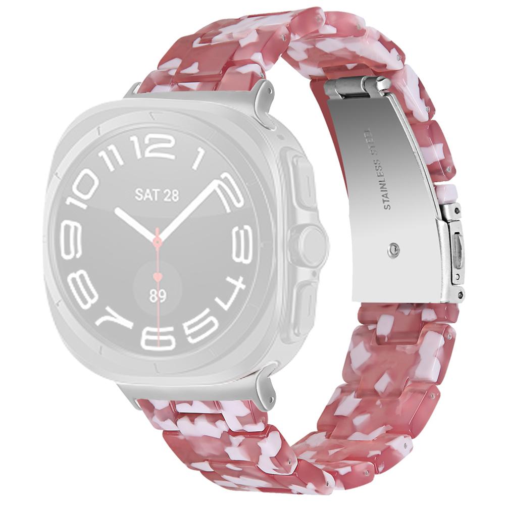 For Samsung Galaxy Watch Ultra 47mm Waterproof Resin Acrylic Watch Strap Buckle Design Wrist Band