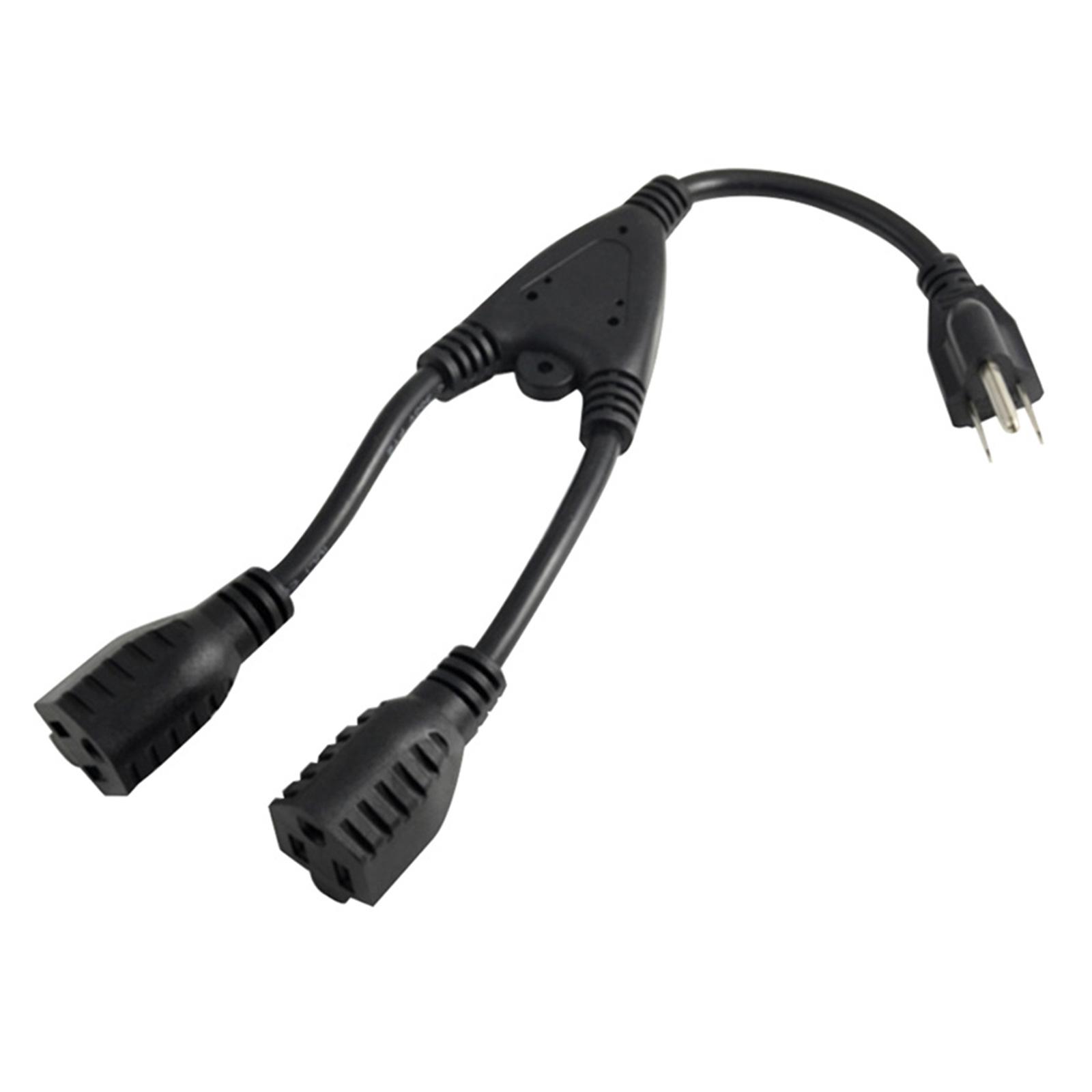 

США NEMA 5-15P 3-контактный вилка к 5-15P розетка Кабель питания Клеверный лист Y-разветвитель для ноутбуков, адаптеров питания для ноутбуков