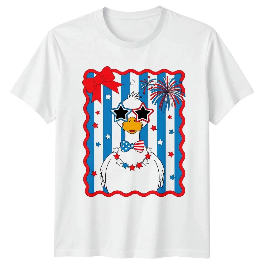 Patriotic Duck Unisex T Shirt 4th Of July Gift S