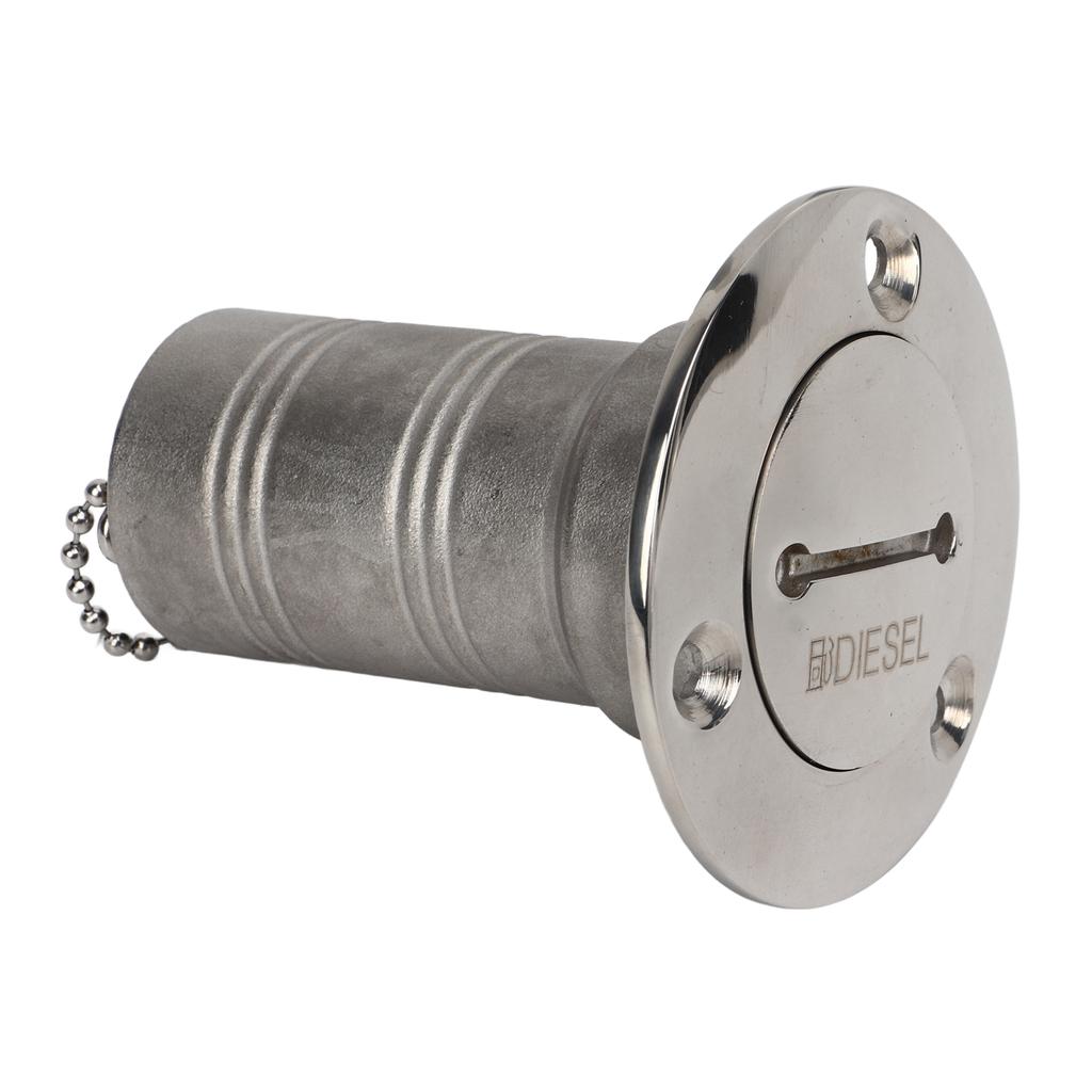 Deck Filler 316 Stainless Steel Right Angle 1.5 Inch Boat Filler Hardware with Key for Yacht Ship DIESEL