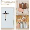 5 Pcs Jesus Figure Accessories Statue Decoration Small Religious DIY Plastic Figurine for Wall Cross Mother