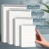 Grids/Blank/Horizontal Line Spiral Notepad Flip Over Design Memo Pad  School Office Supplies