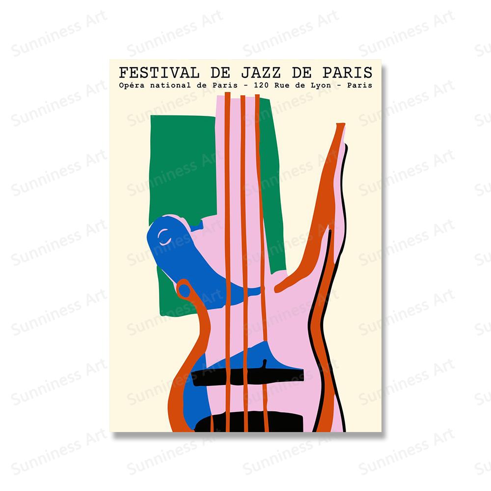 Abstract New Orleans Jazz Festival Black Cat Art Canvas Painting Nordic Posters And Prints Wall Pictures For Living Room Decor