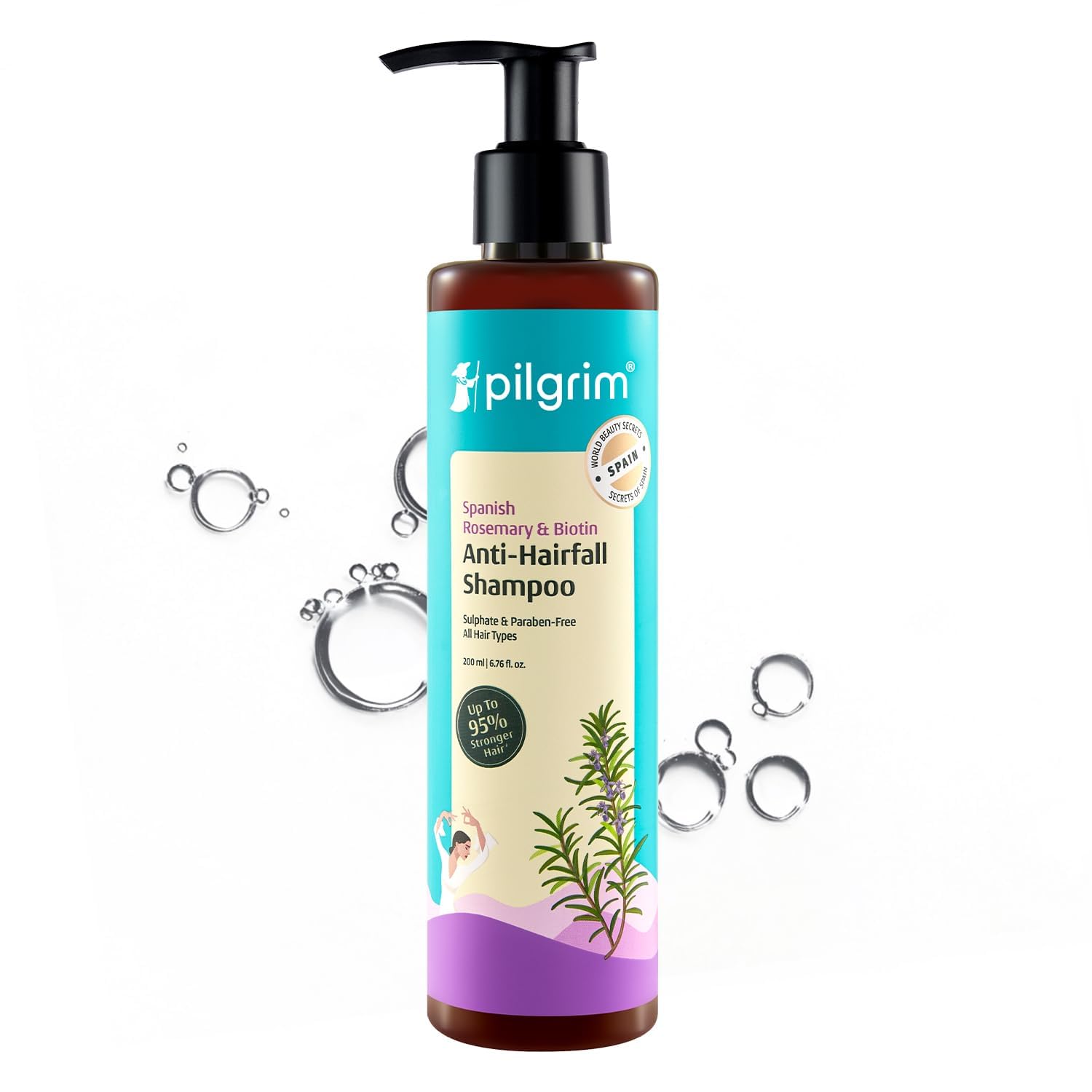 

Шампунь Pilgrim Spanish Rosemary & Biotin против выпадения волос 200 мл Для силы и роста волос