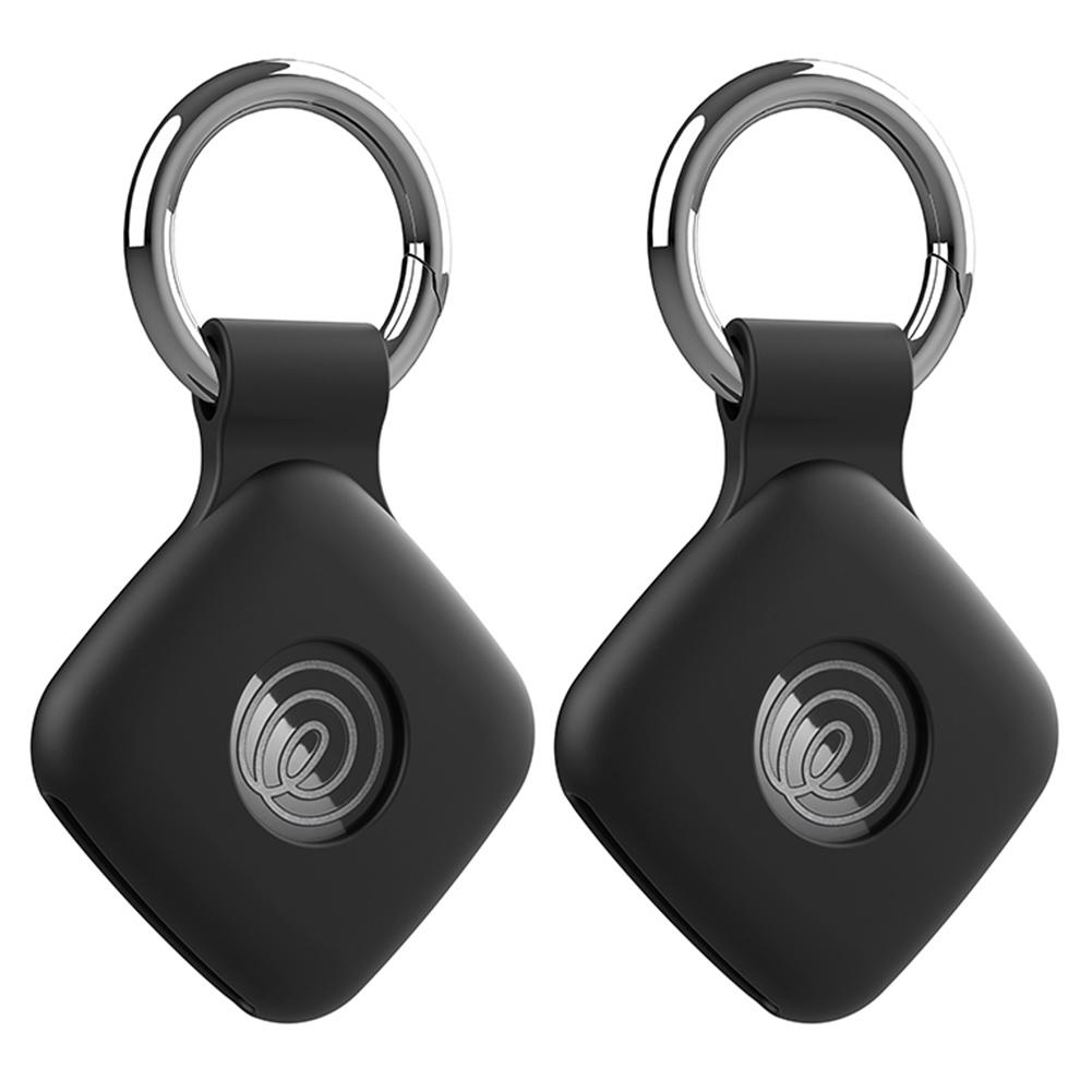 

2 PCS Silicone Case for Tile Mate 2025 2025 Soft Flexible Scratch Resistant Cover W/ Keychain Holder Case Smart Tracer Cover чорний