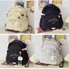 Girl Travel Backpack With Embroidered Letters Wateproof Nylon School Bag For Teens