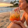 Portable Fruit Wine Glass Transparent Cold Drink Cup Hydroponic Flower Basket Cocktail Glass  Cafe