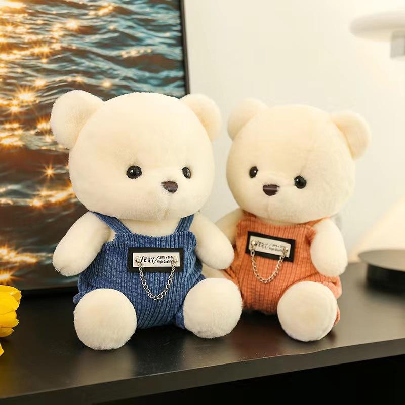 Creative Strap Cool Bear Plush Toy Doll Cute Dressed Bear Doll Children's Accompanying Gift