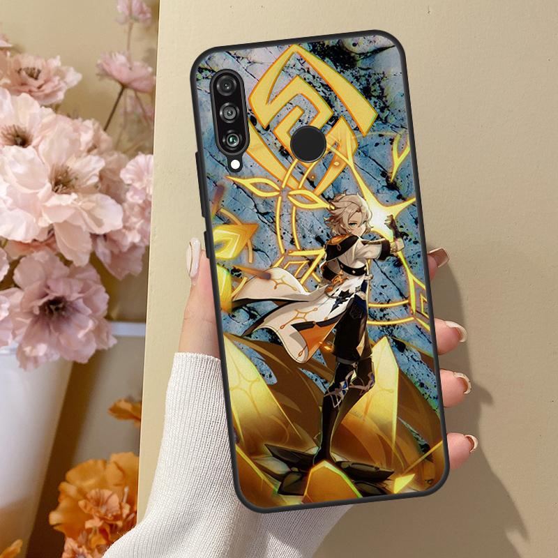 Smug Albedo Genshin Impact For Huawei Nova 11 Pro 9 10 SE Y70 Y60 Y90 Y61 Y91 Y73 Y72 12s 12i 11i 8i P30 P40 Lite Case