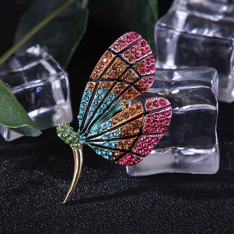 Brooch Jewelry Personalised Fashion Alloy with Diamonds Butterfly Brooch Female Accessories Sober and Fashionable Clothing Accessories