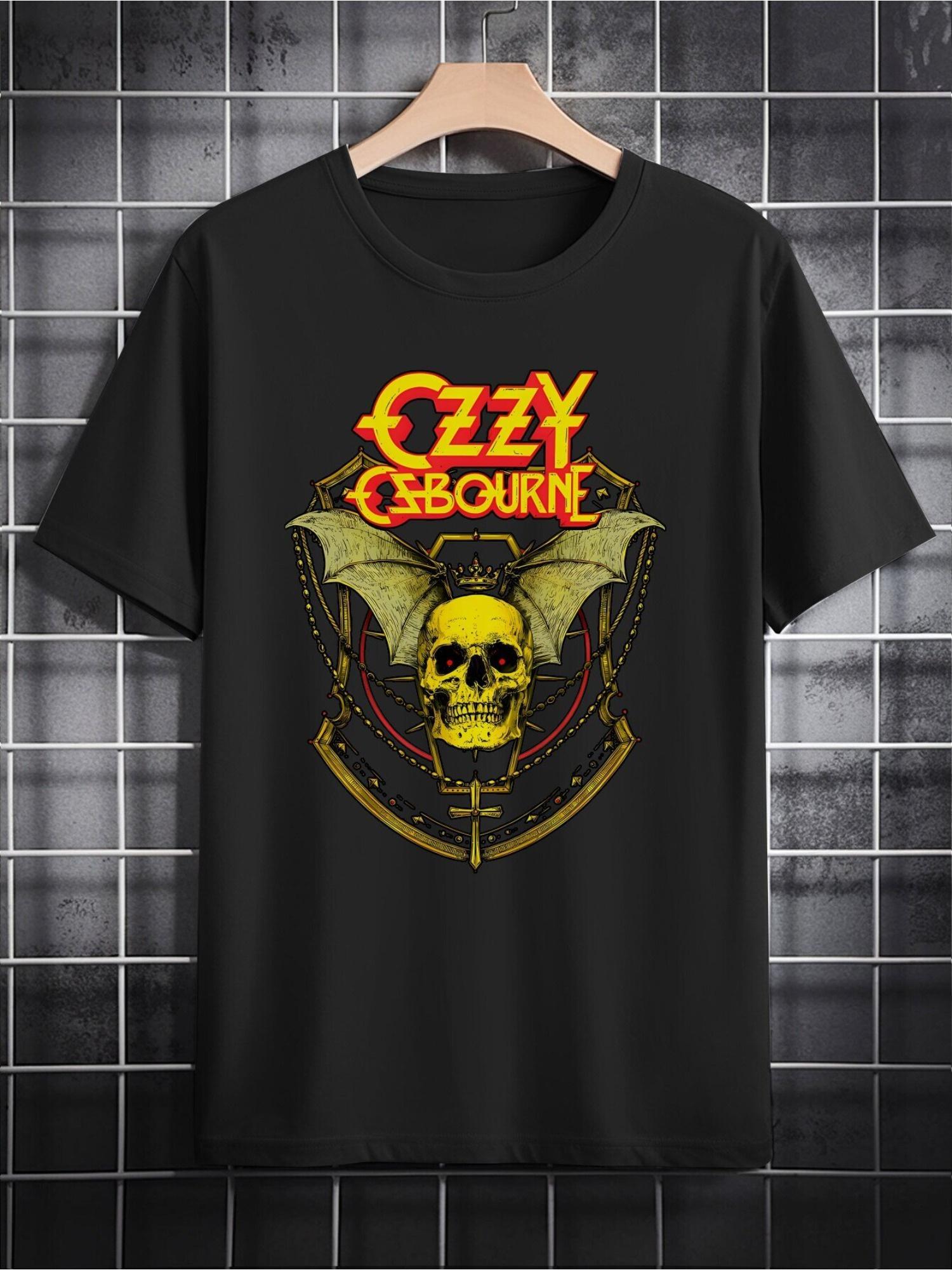 Ozzy Osbourne Graphic T-shirt - Black Casual Crew Neck XXL