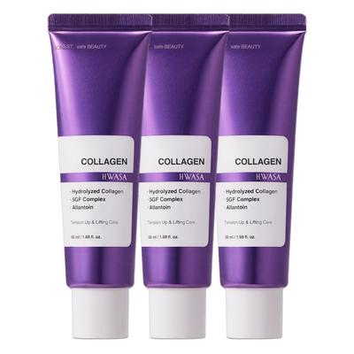 [Hwasa] Kollagen Faltenpflegecreme 50ml x 3er Set - Hoher Gehalt an EGF & Peptiden für Straffung, Elastizität & Tiefenfeuchtigkeit Augen- & Gesichtspflege