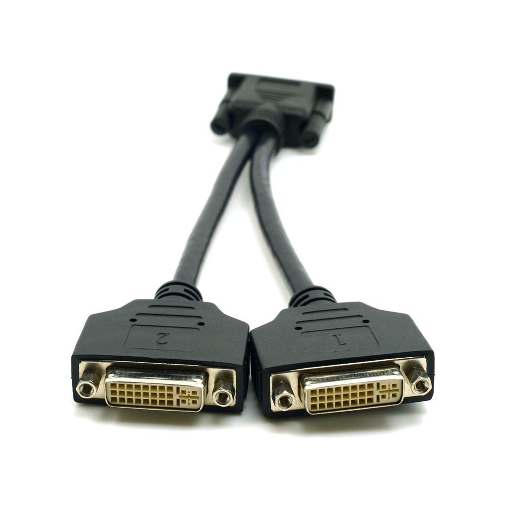 CY Male To Dual DVI Female Splitter Extension Cable for Graphics Cards Monitors DMS-59 24+5 &