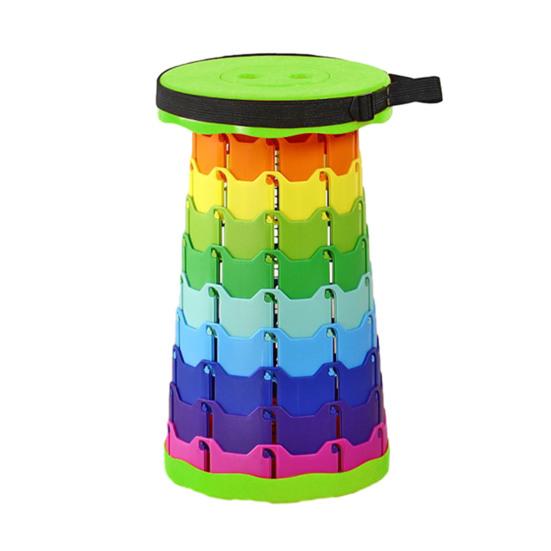 Yousheng Retractable Stool with Carrying Handle Portable Height Adjustable Lightweight Heavy Duty Outdoor Camping Picnic Fishing Telescoping Folding