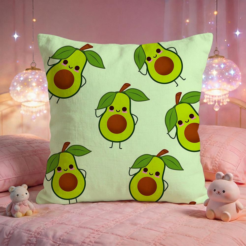 Fresh Avocado Fun Cushion Cover Premium Comfort Reversible Pillow Cove Two in One Design for Any Room Car Interior