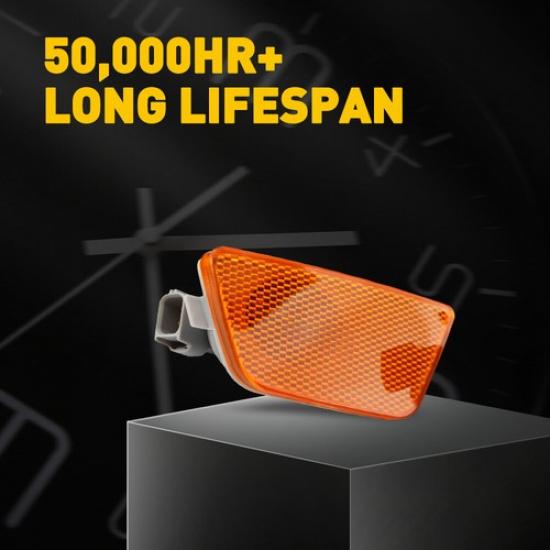 Amber Lens Front Bumper Side Marker Lights For 2011-15 Chevy Chevrolet Cruze EOA