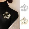 Chinese Style Hollow Horse Brooch Simple New Year Chest Flower Animal Horse Brooch  Winter