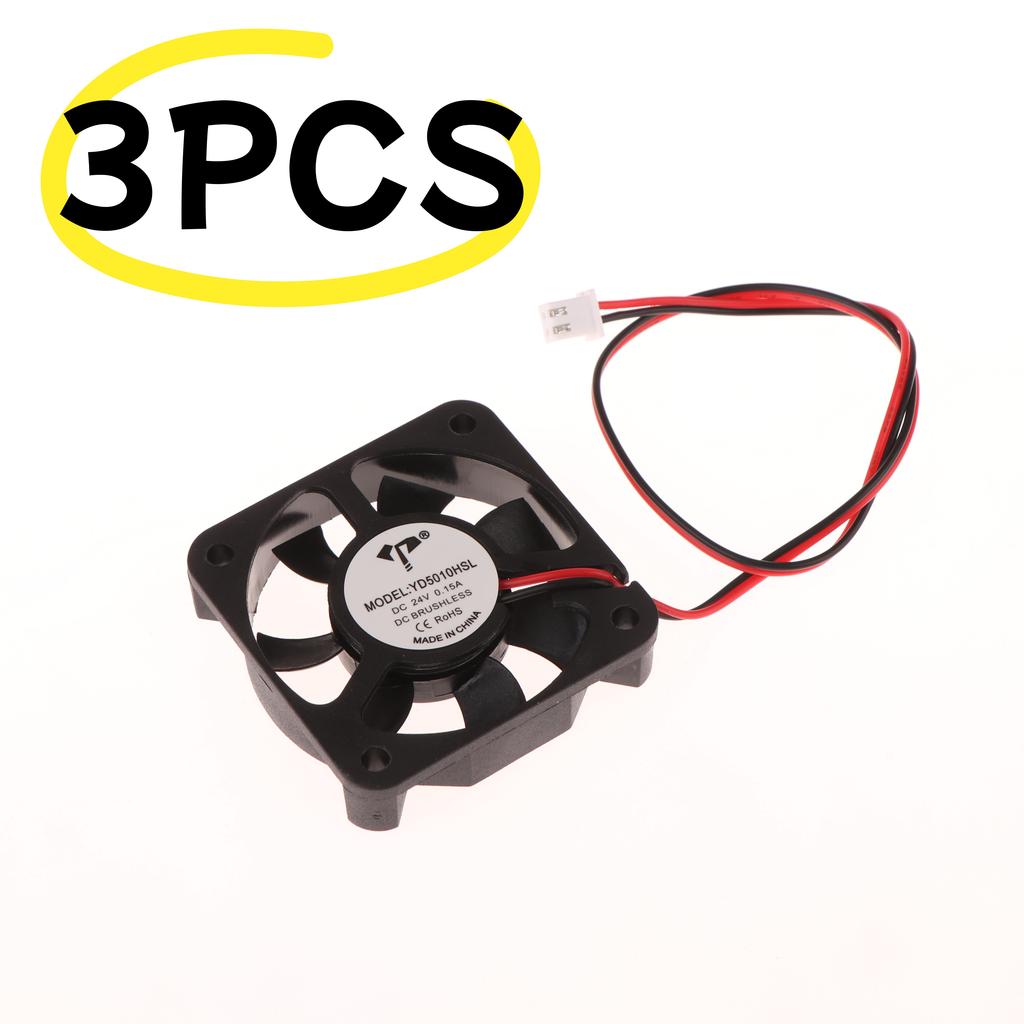 1/3PCS Hydraulic Bearing 5V 12V 24V 3D Printing Car Light Aromatherapy Machine DC Cooling Fan 5010mm DC Fan