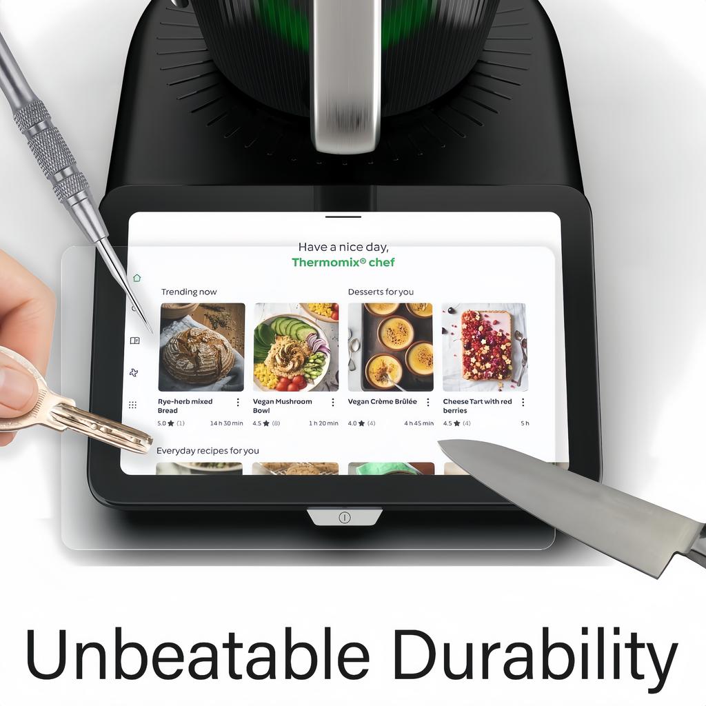 2 ks Kompatibilní s Thermomix TM7/TM6 Ochranné sklo na displej Vysoce hliníkové tvrzené sklo Mixér Kuchyňské doplňky Ochranná fólie