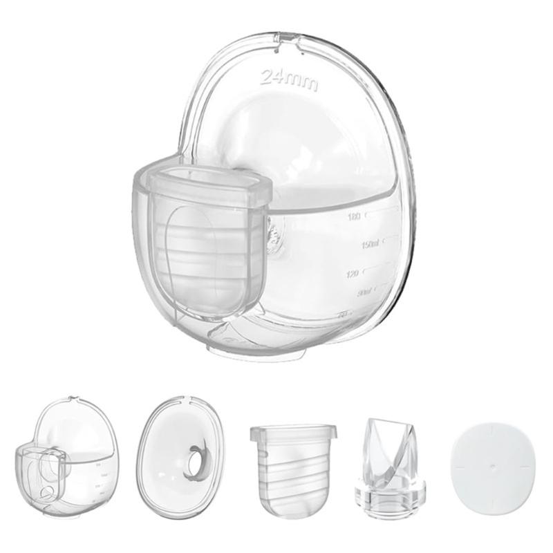 1 Set Tazza Collettore Latte con Flangia 24mm/27mm per Accessori Pompa per Seno S32/S39 Goditi una Raccolta del Latte Efficiente