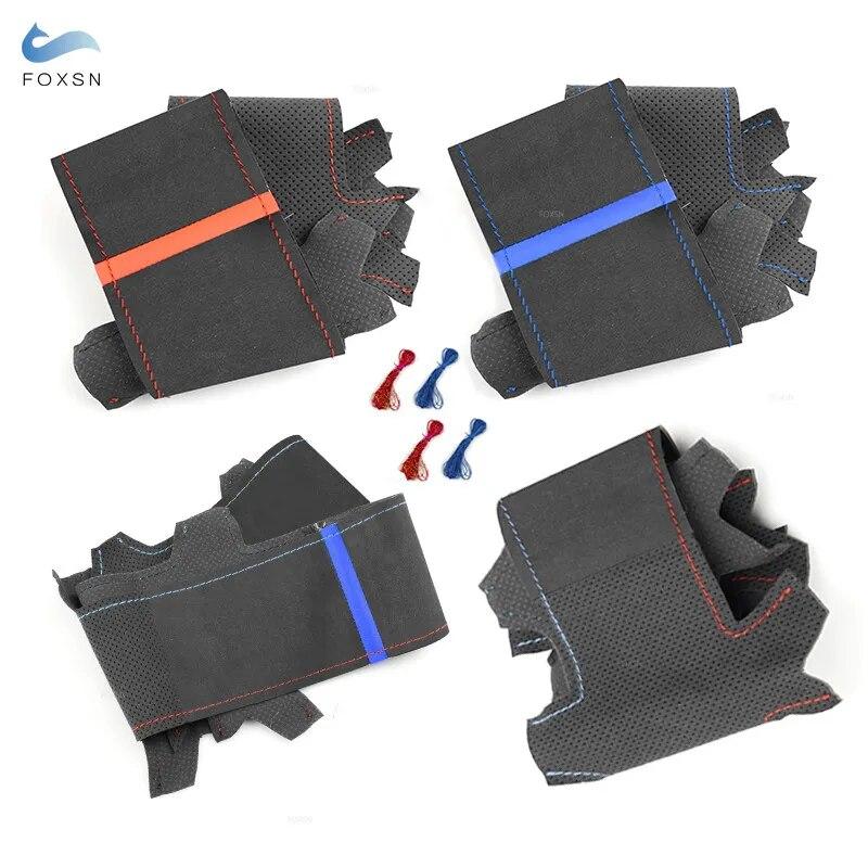 Pentru BMW Seria 5 6 7 F10 F07 F11 2009-2017 F12 F13 2011-2017 F01 F02 2008-2015 Capac interior al volanului mașinii Trim din piele de căprioară