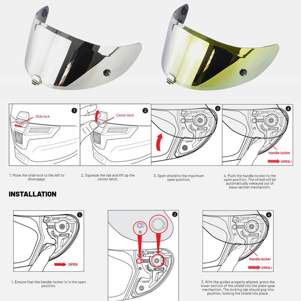 Visiera per casco da moto Scudo facciale per casco da moto Accessori per casco Sostituzione per casco HJC RPHA11 RPHA70