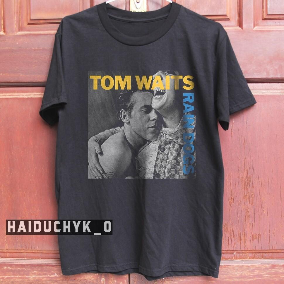 Tom Waits Rain Dogs Album Unisex Black T-shirt Size S-5XL