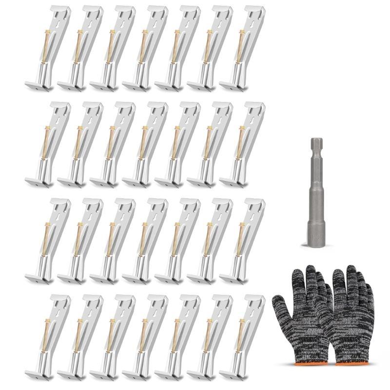 

MXLA 28 Pack Hide Gutter Hangers 5 Inch Portable Sturdy Brackets with Screws Convenient for Gutters Repair Easy Installion China Mainland