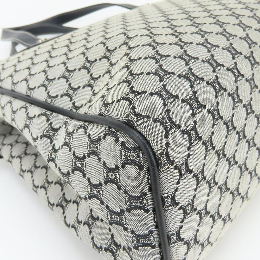 Used CELINE Tote Bag Macadam gray black simple