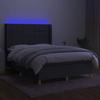 Maison Exclusive - Bettlattenrost Matratze LED Dunkelgrau 140x200 cm Stoff