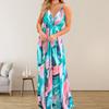 Boho Maxi Dresses for Women V Neck Sleeveless Casual Dresses for Women Floral Print Sundresses for Women Summer Dresses for Women