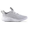 Adidas AlphaBounce Comfortable Round Toe Abrasion Resistant Low top Kids' Running Shoes Gray White BB7094
