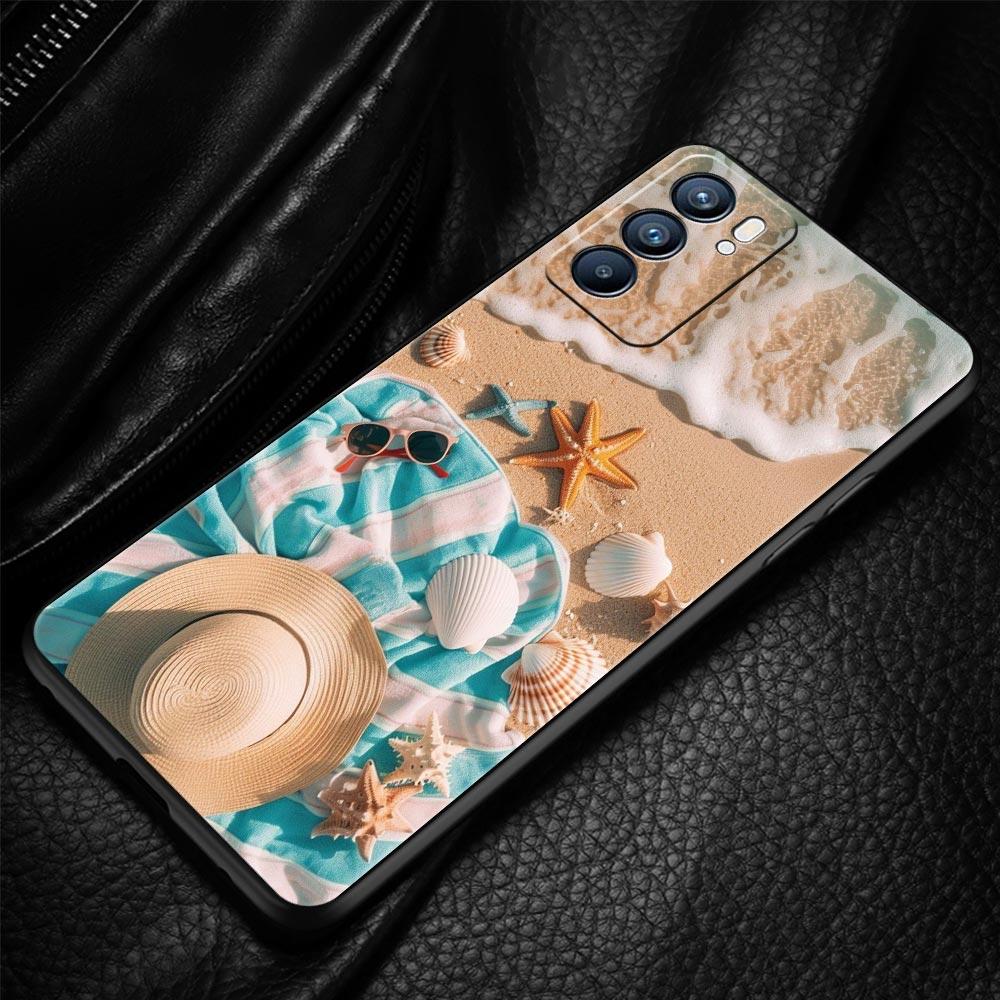Summer Beach Phone Case For Oppo Reno 13 12 11 10 7 F Find X5 X6 A98 A80 A79 A78 A57 A54 A31 A17 Pro 5G Soft TPU Cover Funda Bag