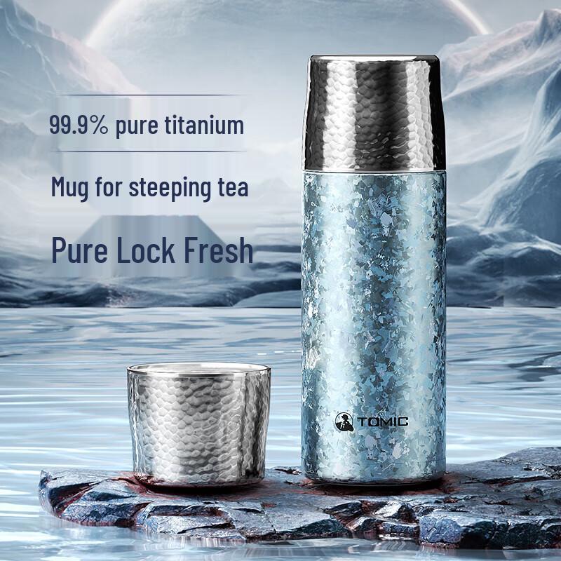 TOMIC Pure Titanium Insulated Tea Infuser Bottle