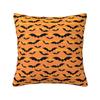Custom Gothic Halloween Lace Bats Cushion Cover 45x45 Cm Polyester Throw Pillow Case For Sofa Living Room Decoration Pillowcase