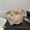 Large Capacity Beach Vacation Bag, Pastoral Style, Simple Design Summer Vacation Handbag