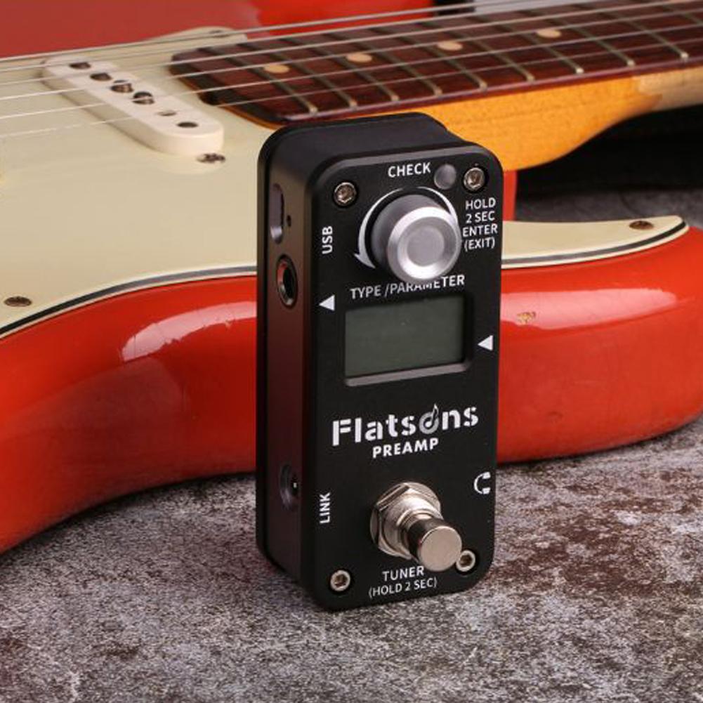 FLATSONS Multifunctional Preamp Effector Guitar Effect Pedal Processor Universal Guitar Bass Effectors Stringed