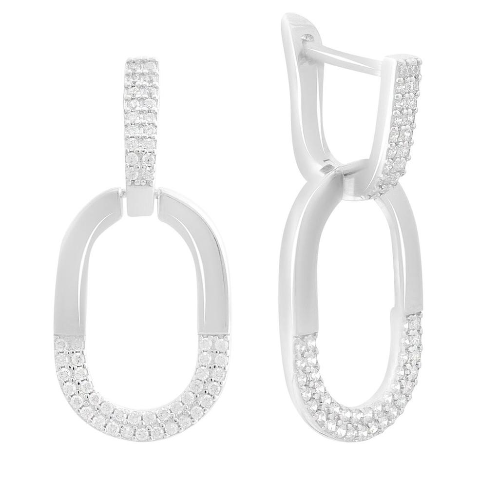 Silver Earrings with Cubic Zirkonia (2191841)
