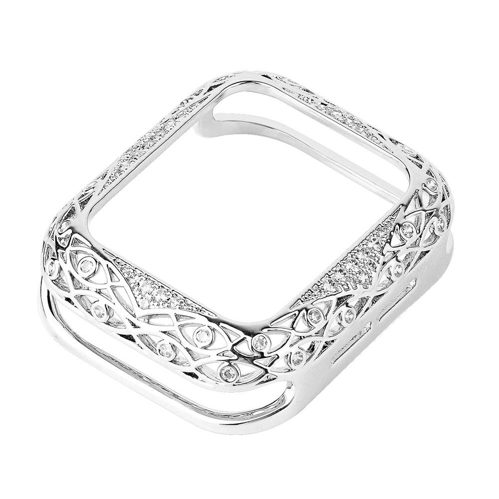 Diamond Watch case For Apple watch case 45mm 41mm 44mm 40mm Series 9 8 7 6 5 4 3 SE Luxury diamond protective cover iWatch shell