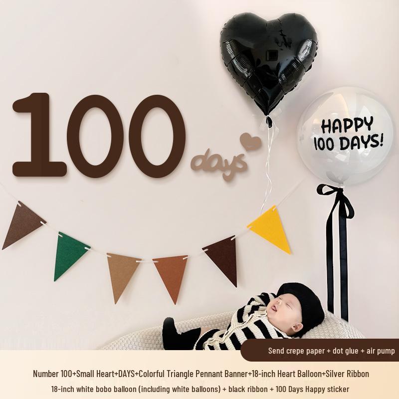 30-Day Baby Celebration Photo Props & Background Wall Set