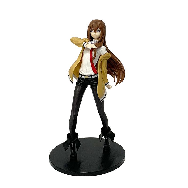 Steins Gate Anime Girl Figure Makise Kurisu Action Figure Steins;Gate Kurisu Makise Figurine Collectible Model Doll Toys without box