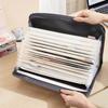Accordion File Organizer with Safe Zipper, 13 Pocket Expanding File Folder with Front Pencil Pouch, School Office Supplies