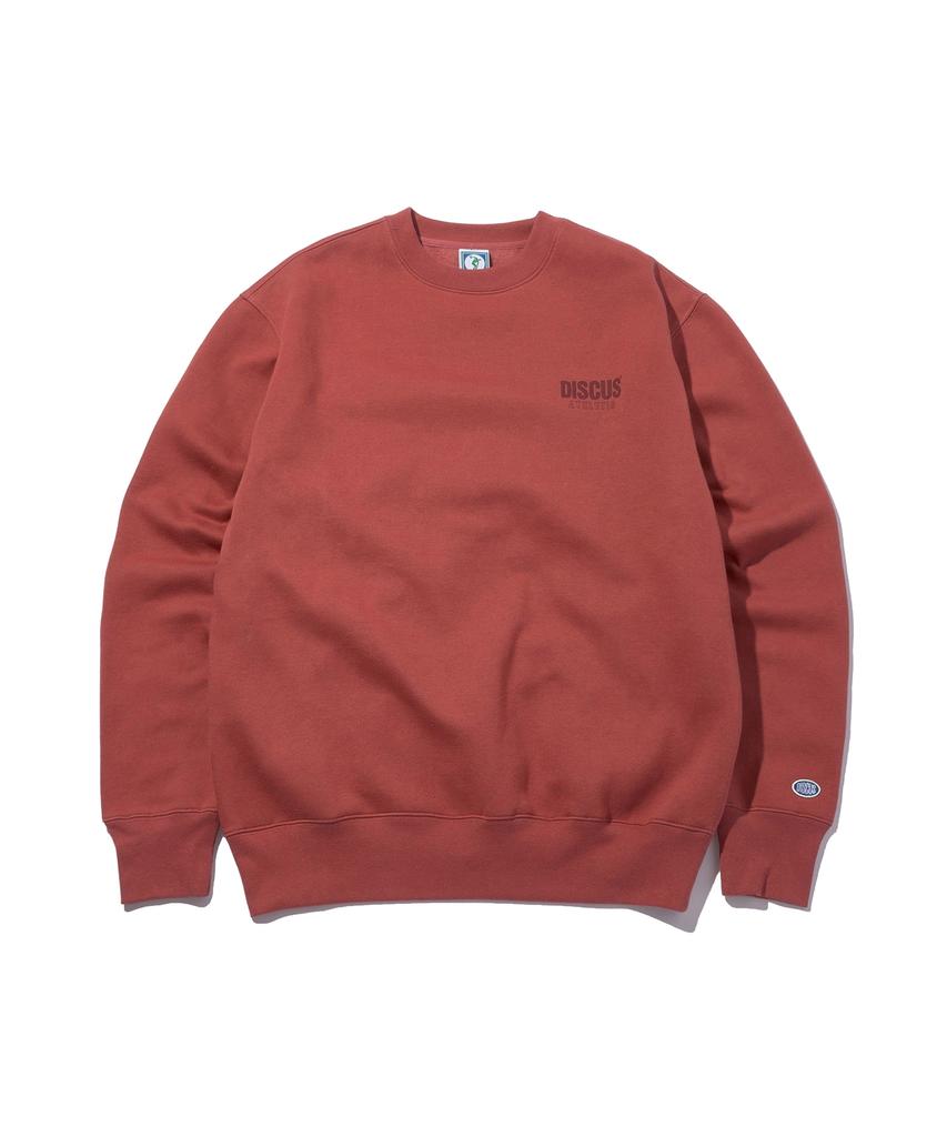 DISCUS ATHLETIC Brushed Regular Fit Vintage Logo Sweatshirt Brick Red