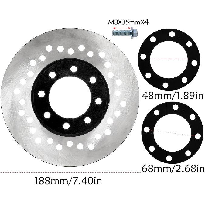 

190 мм 7,48 задний тормозной диск ротор пластина для 32 оси 50 куб. см 70 куб. см 90 куб. см 110 куб. см 125 куб. см 150 куб. см Tao Tao Coolster Roketa Kazuma Baja китайский четырехколесный квадроцикл 1
