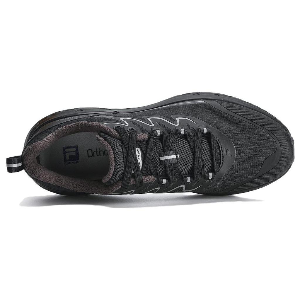 Fila Explorer We Mesh Fleece Casual Comfortable Shock Absorbing Wear Resistant Low Top Hiking Shoes Men Hiking Shoes Black A12M341218FBB