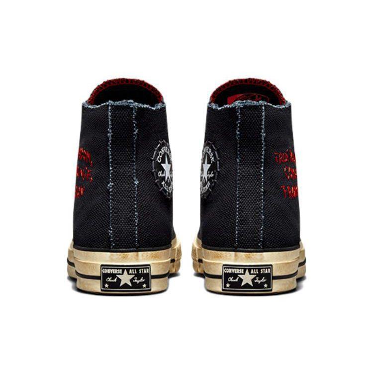 Converse Barriers x Chuck 70 High The North Star Unisexové tenisky Černá Ohnivě červená Antická bílá A01786C