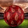 AC Milan logo Size 5 Soccer Ball, Machine-Stitched PVC, Durable & High Bounce, All Ages Fit, fan merchandise, matches & outdoor use.