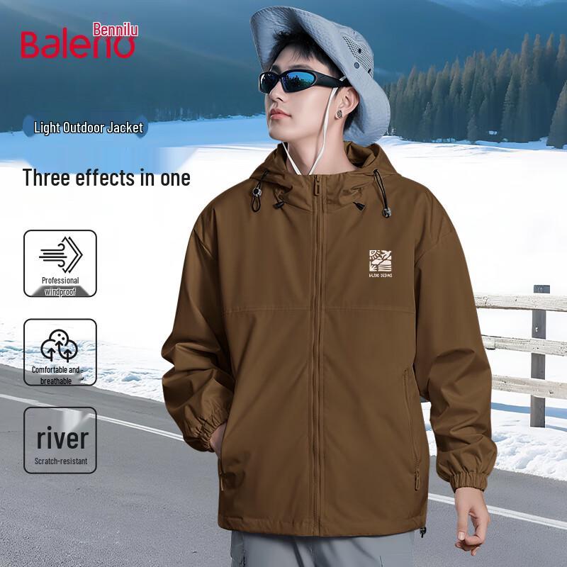 

Baleno Men s Hooded Lightweight Windproof Outdoor Jacket 4XL